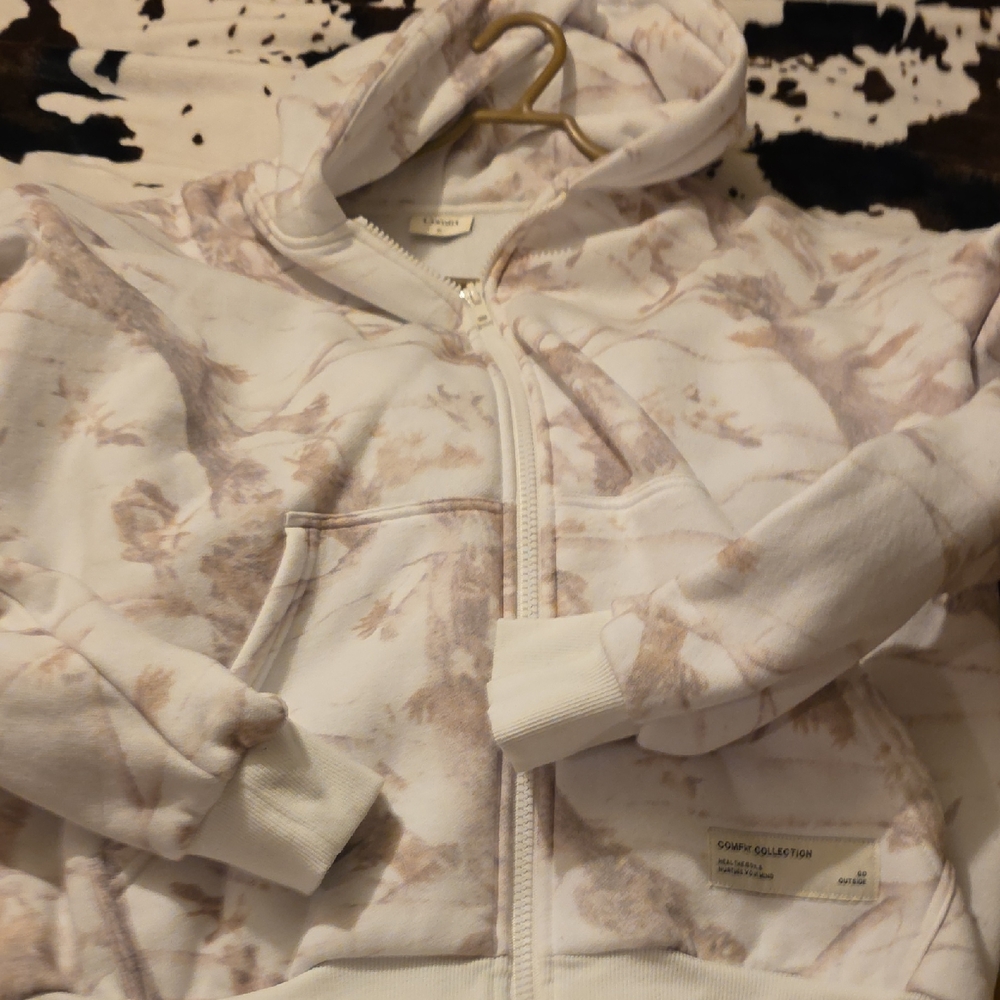 Comfort Colors Women's Hoodie - Cream and Brown